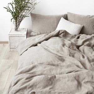 Linen Tales Queen-sized Linen Duvet Cover in Natural
